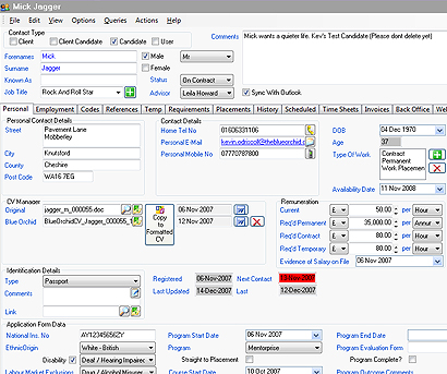 Blue Orchid Main Interface